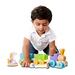 Игровой набор Melissa&Doug деревянный поезд с животными (MD14608) - миниатюра 3