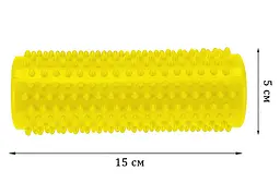 Масажний циліндр EasyFit Spindle з шипами жовтий (EF-1070-Y) - мініатюра 3