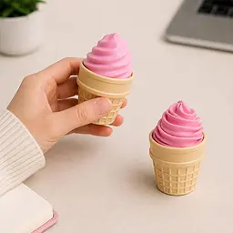 Клікер-антистрес Морозиво 32943 5х2.5 см рожевий з білим - мініатюра 3