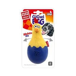 Іграшка для Собак Gigwi Egg Курча Неваляшка з пищалкою 14 см - мініатюра 2