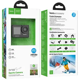 Екшн-камера Hoco DV103 Dual color screen sports camera Black - мініатюра 6