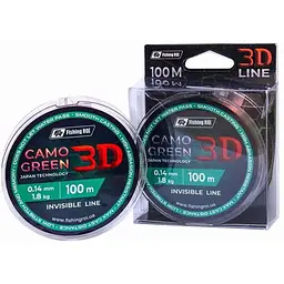 Лiска FISHING ROI 3D Camo Green 0,22мм 4,8кг 100м