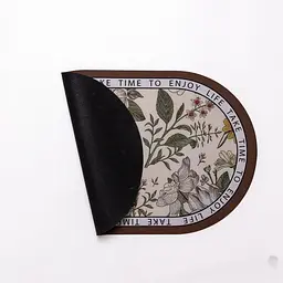 Діатомітовий овальний килимок для дому 38×58 (см) вологопоглинальнючий килимок для кухні ванни та туалету Yiwu HP-42-50 - мініатюра 3