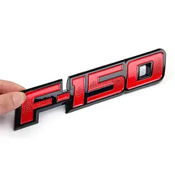 Емблема напис F150 для Ford червона+чорна 200х40 мм пластик (на скотчі)