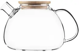 Заварник Midori Bubble 1500мл боросилікатне скло бамбук прозорий ARDESTO kuh0014788