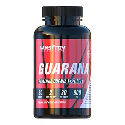Предтренувальний комплекс Guarana, 60 капсул Vansiton fit0014613