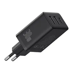 Сітчасте зарядне пристрій Baseus Cube Fast Charger 2U+C 30W EU чорний P10111402113-00 - мініатюра 3