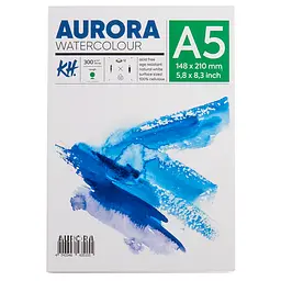 Альбом для акварелі Watercolour 300г/м2 12 л Rough крупне зерно Aurora - мініатюра 2