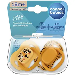 Пустушка Canpol babies BabiesBoo силіконова симетрична 18+ міс. 2 шт. помаранчева (34/929_ora)