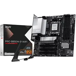 Материнська плата MSI AM5 PRO B850M-P WIFI, B850, 4xDDR5, Int.Video (CPU), 4xSATA3, 3xM.2, 1xPCI-E 5.0 x16, 3xPCI-E 3.0 x16, ALC897, Realtek 8126VB 5Gb, WiFi 7, Bluetooth 5.4, 9xUSB 3.2 / 8xUSB 2.0, HDMI/DP, Micro ATX - мініатюра 2