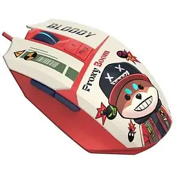 Миша A4Tech W63 Max Proxy Boom білий/Red USB оптична сенсор MAX BC3332-A 12K 100 - 12 000 dpi 250 IPS 6 кнопок