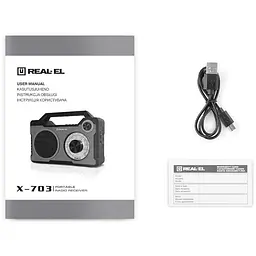 Радіоприймач Real-El X-703 Black (EL121800002) - мініатюра 9