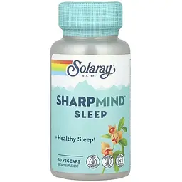 Ноотропи для сну Solaray SharpMind Nootropics Sleep 30 веганських капсул