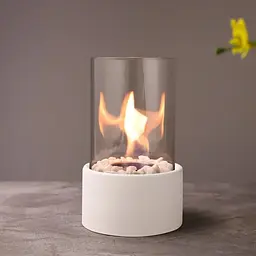 Настільний біокамін Білий, Ethanol Lamp камін на біопалищі для квартири, біокамін на етанолі - мініатюра 6