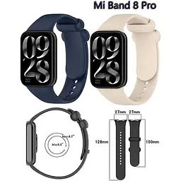 Силіконовий ремінець BeCover для Xiaomi Mi Smart Band 8 Pro Deep Blue (710210) - мініатюра 4