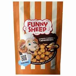 Попкорн Funny Sheep у карамелі з арахісом та арахісовим маслом 90 г