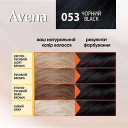Cтійка крем-фарба для волосся Avena Rich Color Чорний 053  - мініатюра 4