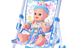 Візок з лялькою сидячий H01-63 в кульку р.62x20см YG Toys - мініатюра 2