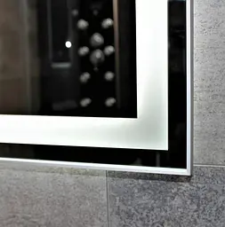 Дзеркало Dusel DE-M0061S1 Silver 75x100 см з годинником, Сірий - мініатюра 8