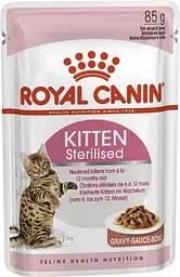 Влажный корм для котят Royal Canin Kitten Sterilised in gravy в соусе 85 г 1071001