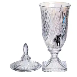 Лимонадниця Crystal Trinity 2 літри з краном для соку мохіто молока напоїв Yiwu HP-19-301 - мініатюра 3