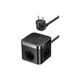Мережевий фільтр живлення Baseus PowerCombo Cube Power Strip (E00066400117-00) - мініатюра 2