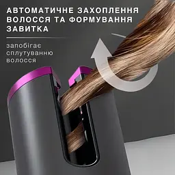 Подарунковий бокс: стайлер для завивки з керамічним покриттям + професійний фен VGR V-452 + світлодіодне кругле дзеркало CP2026-15 - мініатюра 8