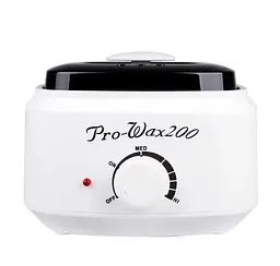 Воскоплав банковий Pro Wax 200 для депіляції нагрівач для воску з терморегулятором Біло Чорний