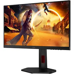 TFT 23.8" AOC 24G4ZR, Fast IPS, 260Гц, 2xHDMI, DP, HAS, Pivot, чорно-червоний - мініатюра 3
