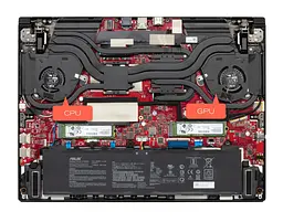 Вентилятор 12V Asus кулер для моделей ноутбука ROG Zephyrus Duo GA551QS, GX551QM, GX551QS, GX551QR (CPU Fan) 13NR04N0P02011 Оригінал, 12V, 4pin - мініатюра 3