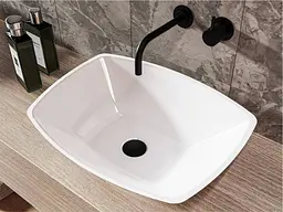 Умивальник Miraggio LEX S (0002014) Miramarble, Глянцевий, Накладний, Білий - мініатюра 5