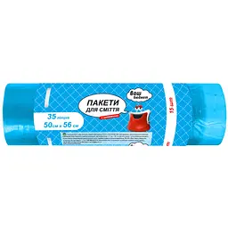 Пакети для сміття Ваш бюджет з затяжками 35 л 15 шт. (4820012348336)