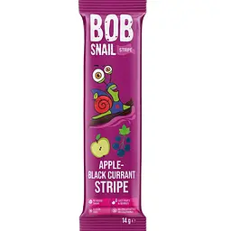 Цукерки Bob Snail Страйпс Яблуко-Смородина натуральні 14 г (4820206080929)
