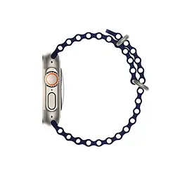 Ремінець силіконовий Hoco iWatch WA12 marine double buckle 42/ 44/ 45/ 49 mm синій - мініатюра 3