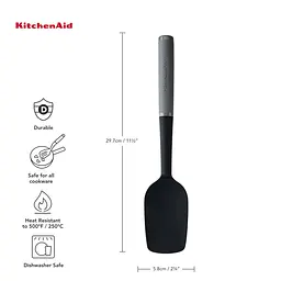 Лопатка силіконова KitchenAid Coreline, 34 см, сірий (KAS030OHCGG) - мініатюра 2