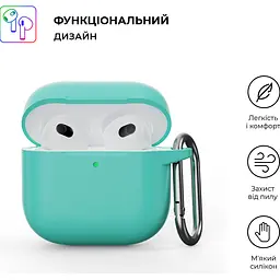 Чохол ArmorStandart Hang Case для Apple AirPods 4 Mint Green (ARM81287) [118656] - мініатюра 2