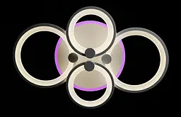 Люстра стельова LED Splendid Ray LK237/2+2, 160W, білий, з пультом, сучасний стиль - мініатюра 9