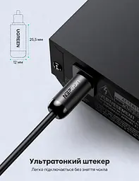 Оптический аудиокабель UGREEN AV122 1,5 м тослинк Toslink штекер на Toslink штекер S/PDIF с фиксаторами штекеров чёрный (70891) - миниатюра 9