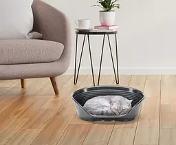 Пластиковий лежак для собак і котів Ferplast Siesta Deluxe 2 чорний 49×36×17,5 см 70202936 - мініатюра 3