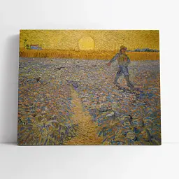 Інтер'єрна картина Сіяч, Вінсент ван Гог, Vincent van Gogh, Sower at Sunset, інтер'єрний декор, 60×77 см (id6655)