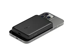 Зовнішній акумулятор (павербанк) Belkin MagSafe 2500mAh Wireless Power Bank black (BPD002BTBK) - мініатюра 4
