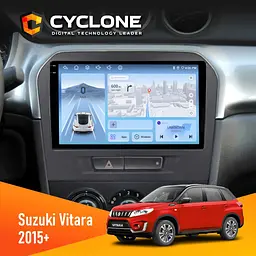 Штатна магнітола Suzuki Vitara 2015+ Cyclone C9-012 4x64, DSP, 4G Cyclone (НФ-00008041)
