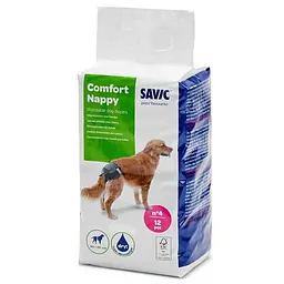 Savic Comfort Nappy Савик комфорт Наппи памперси для собак 40-48 см 12 шт./уп
