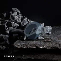 Ерекційне кільце Boners Diamond Cock Ring, 5.7 см (сірий) - мініатюра 2