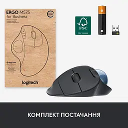 Мишка бездротова Logitech M575 Ergo 910-006221 Graphite - мініатюра 9