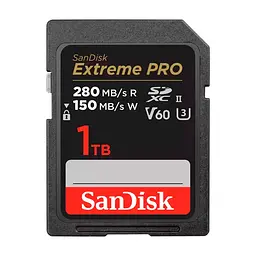Карта пам'яті SanDisk 1TB SDXC class 10 UHS-II U3 V60 Extreme Pro (SDSDXEP-1T00-GN4IN)