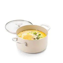 Каструля з кришкою KitchenAid АС, 20 см, 3,11 л, з керам покриттям, кремовий (CC010376-001) - мініатюра 4