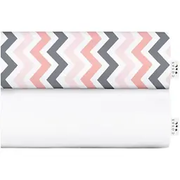 Набір простирадл полуторне Cosas WHITE/GREY ZIGZAG 155х240 см (SetSheet_White_ZigGreyRose_155х240)