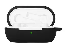Чохол-накладка DK Silicone Candy Friendly з карабіном для OnePlus Buds Z (black) - мініатюра 3