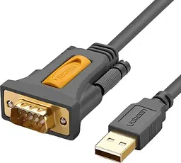 Кабель Ugreen CR104 USB-A male to DB9 RS-232 male adapter Cable 3 метри чорний (UGR-20223) - мініатюра 2